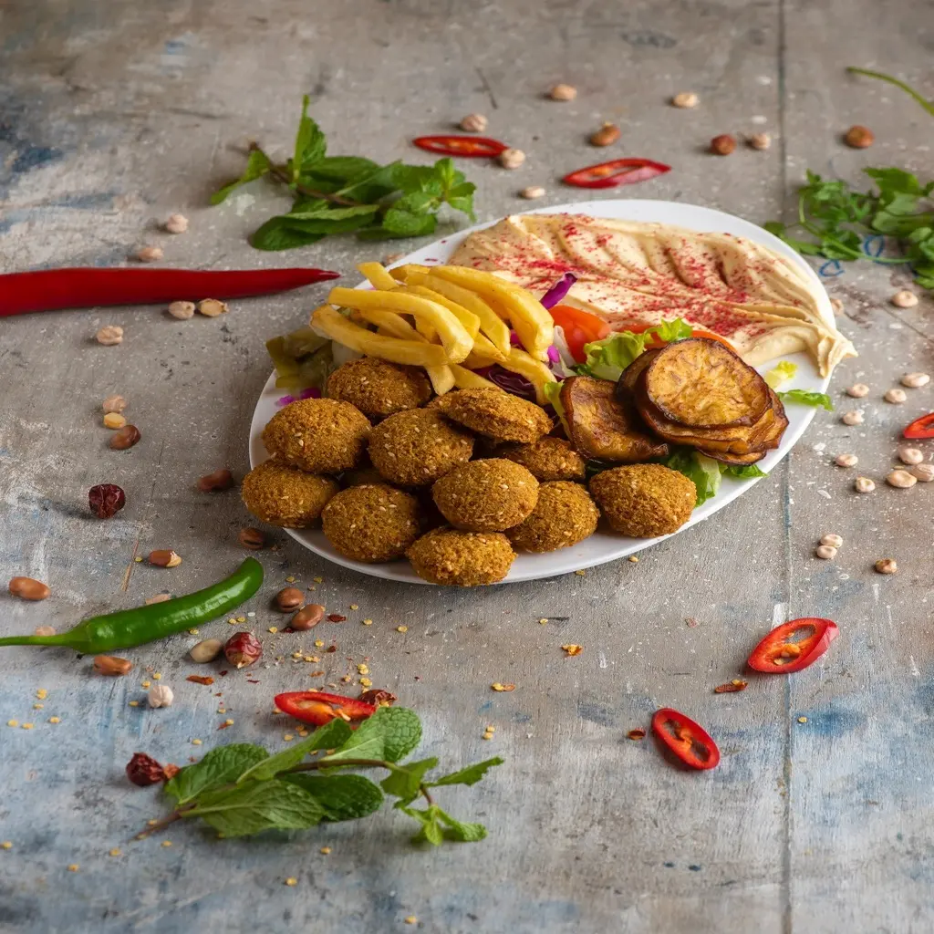 صحن فلافل مشكل ( صغير )